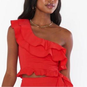 Show Me Your Mumu Leni Ruffle Top